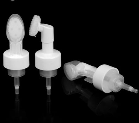 lavaggio del fronte del silicone della spazzola di bottiglia della schiuma di 43mm con la pompa facciale della spazzola della pulitrice della spazzola