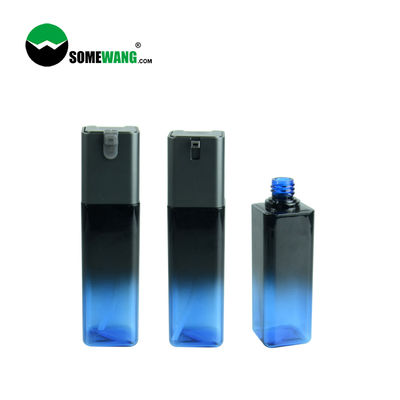Bottiglia d'imballaggio blu della pompa della lozione del contenitore di Skincare 100ml della bottiglia di plastica di lusso del quadrato PETG