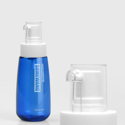 Bottiglia cosmetica blu di 30ml 60ml 80ml PETG