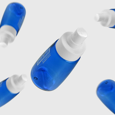 Bottiglia cosmetica blu di 30ml 60ml 80ml PETG