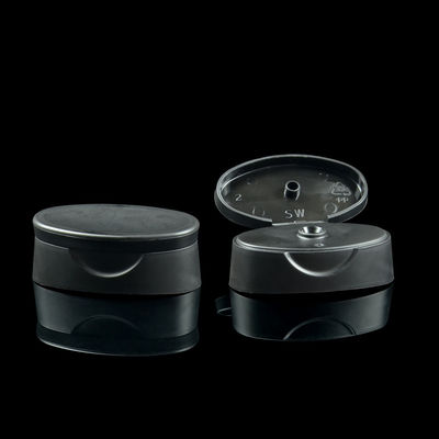 24/400 di cappuccio nero di Flip Top Cosmetic Plastic Bottle per sciampo