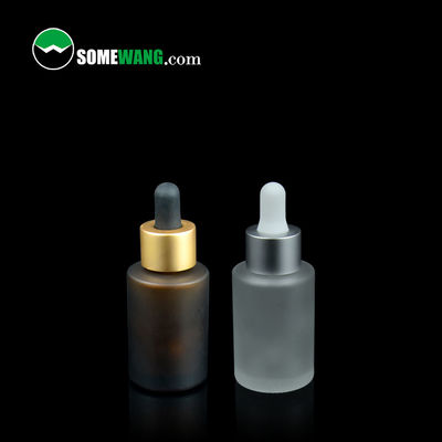 contagoccia di vetro 1.2in Amber Glass Essential Oil Bottles dell'olio essenziale del siero cosmetico 30ml