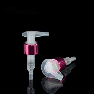 Pompa di plastica liquida della pompa pp della lozione del lavaggio della mano del collare 24-410 dell'ORO di ROSA del collare del collare della copertura 28-410 variopinto di alluminio