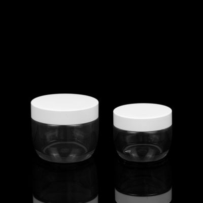 Imballaggio crema vuoto di plastica del barattolo di cura di pelle dell'ANIMALE DOMESTICO pesante della parete 30ml 50ml