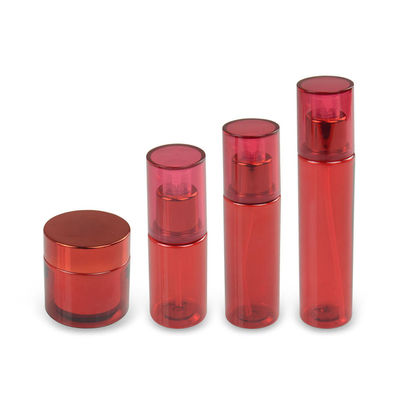 La plastica cosmetica di lusso dell'ANIMALE DOMESTICO di doppio strato 50ml stona i contenitori cosmetici dell'ANIMALE DOMESTICO UV di placcatura