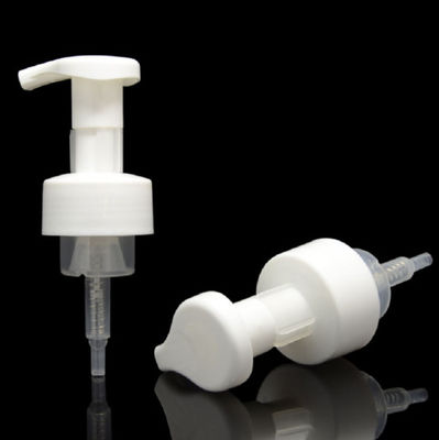 contenitore cosmetico bianco di pelle di 40mm chiaro di cura della schiuma del sapone della bottiglia di lusso della pompa
