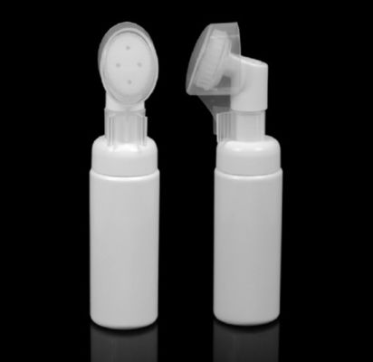 lavaggio del fronte del silicone della spazzola di bottiglia della schiuma di 43mm con la pompa facciale della spazzola della pulitrice della spazzola