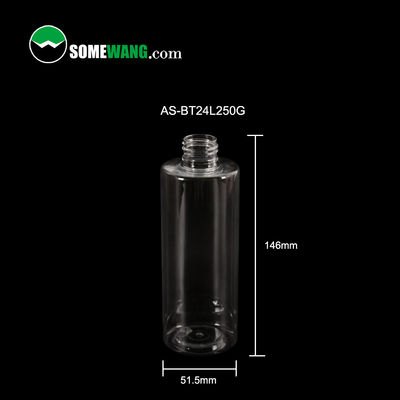 bottiglia piana della spalla dell'ANIMALE DOMESTICO 250ml della lozione vuota cosmetica di plastica della bottiglia