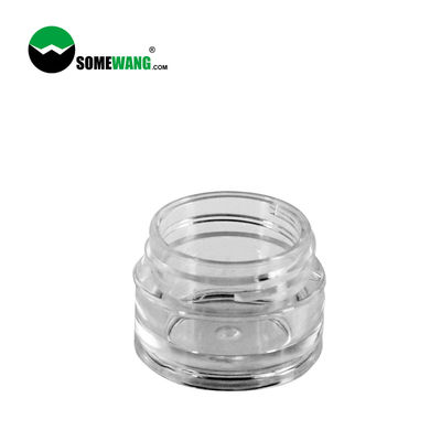 barattolo cosmetico di plastica ANIMALE DOMESTICO rotondo spesso della parete 8ml del chiaro che imballa coperchio nero per la crema dell'occhio