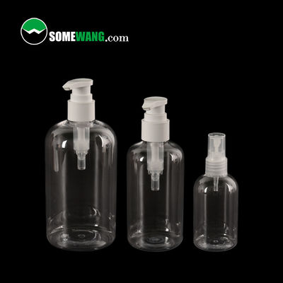 bottiglia di plastica dell'ANIMALE DOMESTICO della doccia dello sciampo 100ml/200ml/500ml con l'imballaggio del cosmetico dello spruzzatore della pompa