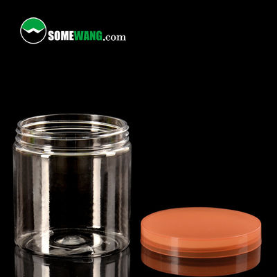 barattoli di plastica cosmetici del commestibile dei chiari barattoli di plastica di superficie lisci 250ml