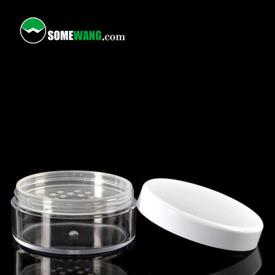 dimensione di plastica riutilizzabile di viaggio del barattolo di polvere della radura 24g di trucco rotondo sciolto vuoto del contenitore