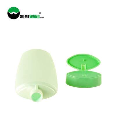 La bottiglia di plastica 200ml del PE di uso dello sciampo ha personalizzato la bottiglia piana di compressione con Flip Top Lid