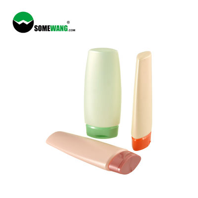 La bottiglia di plastica 200ml del PE di uso dello sciampo ha personalizzato la bottiglia piana di compressione con Flip Top Lid