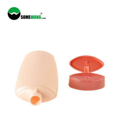 La bottiglia di plastica 200ml del PE di uso dello sciampo ha personalizzato la bottiglia piana di compressione con Flip Top Lid