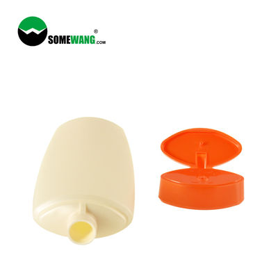 La bottiglia di plastica 200ml del PE di uso dello sciampo ha personalizzato la bottiglia piana di compressione con Flip Top Lid